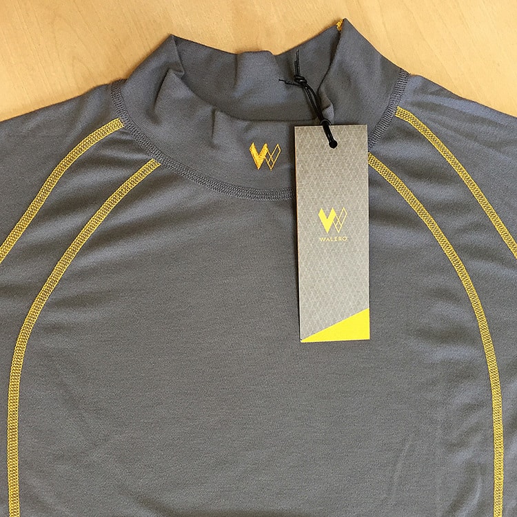 Close up of Walero branded garment with tag design