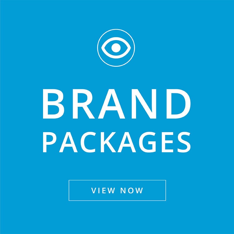 Brand packages with Right Angle Creative brand eye symbol